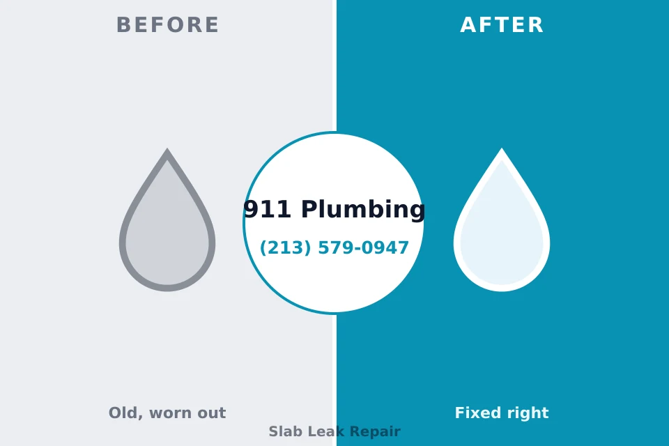 Before and after: plumbing repair Leland Grove, IL